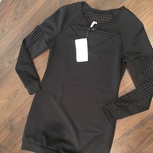 Fabletics Black Sweatshirt Dress Size XS